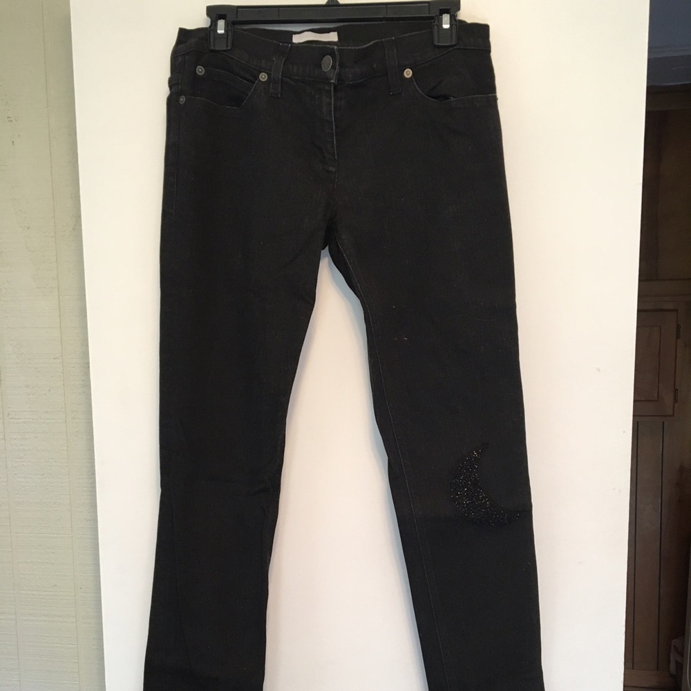 Nina Ricci Crescent Moon Denim, Black Size 4 US